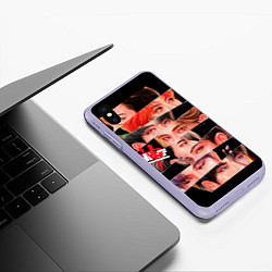 Чехол iPhone XS Max матовый Stray Kids eyes full, цвет: 3D-светло-сиреневый — фото 2