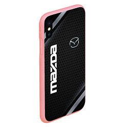 Чехол iPhone XS Max матовый Mazda карбон, цвет: 3D-баблгам — фото 2