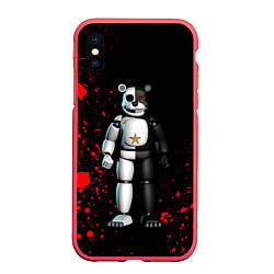 Чехол iPhone XS Max матовый Monokuma and Five Nights at Freddys