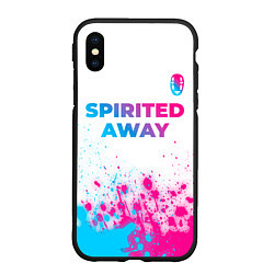 Чехол iPhone XS Max матовый Spirited Away neon gradient style: символ сверху