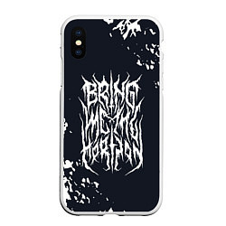 Чехол iPhone XS Max матовый Bring Me the Horizon краска, цвет: 3D-белый