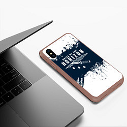 Чехол iPhone XS Max матовый Bring Me the Horizon рана, цвет: 3D-коричневый — фото 2