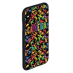 Чехол iPhone XS Max матовый Capoeira colorful mens, цвет: 3D-черный — фото 2