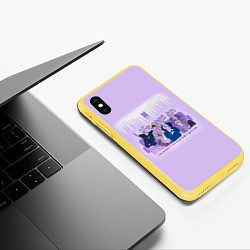 Чехол iPhone XS Max матовый BTS sofa in the forest, цвет: 3D-желтый — фото 2