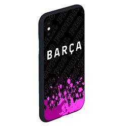 Чехол iPhone XS Max матовый Barcelona pro football: символ сверху, цвет: 3D-черный — фото 2