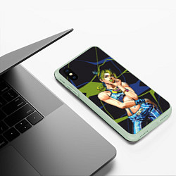 Чехол iPhone XS Max матовый Джолин Куджо дочь Джотаро, цвет: 3D-салатовый — фото 2