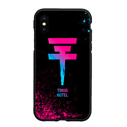 Чехол iPhone XS Max матовый Tokio Hotel - neon gradient