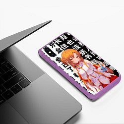 Чехол iPhone XS Max матовый Асуна - Sword art online, цвет: 3D-фиолетовый — фото 2