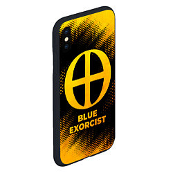 Чехол iPhone XS Max матовый Blue Exorcist - gold gradient, цвет: 3D-черный — фото 2