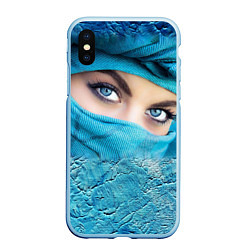 Чехол iPhone XS Max матовый Синеглазая девушка в хиджабе