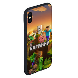 Чехол iPhone XS Max матовый Евгений Minecraft, цвет: 3D-черный — фото 2