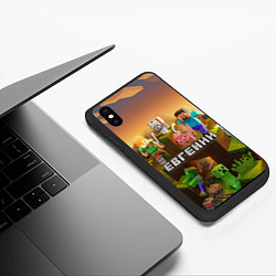 Чехол iPhone XS Max матовый Евгений Minecraft, цвет: 3D-черный — фото 2