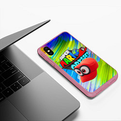 Чехол iPhone XS Max матовый Super Mario Odyssey - Nintendo - Бейсболка, цвет: 3D-малиновый — фото 2