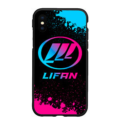 Чехол iPhone XS Max матовый Lifan - neon gradient