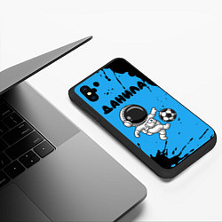 Чехол iPhone XS Max матовый Данила космонавт футболист, цвет: 3D-черный — фото 2