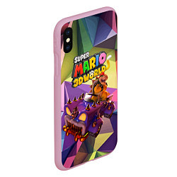 Чехол iPhone XS Max матовый Точило Боузера - Super Mario 3D World, цвет: 3D-розовый — фото 2