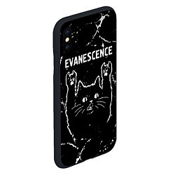 Чехол iPhone XS Max матовый Группа Evanescence и рок кот, цвет: 3D-черный — фото 2