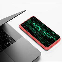 Чехол iPhone XS Max матовый Программное кодирование, цвет: 3D-красный — фото 2