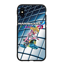 Чехол iPhone XS Max матовый Принцесса Персик гонщица - Mario Kart 8 Deluxe, цвет: 3D-черный