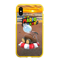 Чехол iPhone XS Max матовый Goomba - Super Mario 3D Land