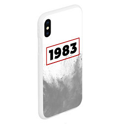 Чехол iPhone XS Max матовый 1983 - в красной рамке на светлом, цвет: 3D-белый — фото 2