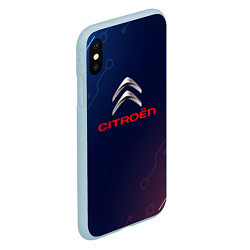 Чехол iPhone XS Max матовый Citroёn абстракция неон, цвет: 3D-голубой — фото 2