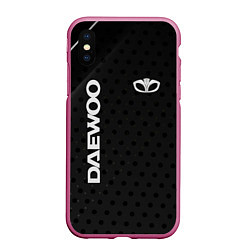 Чехол iPhone XS Max матовый Daewoo Карбон