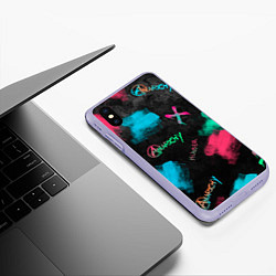 Чехол iPhone XS Max матовый ANARCHY CS GO, цвет: 3D-светло-сиреневый — фото 2