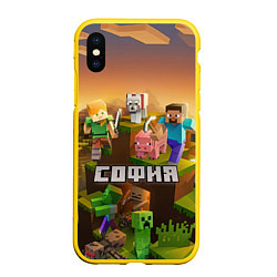 Чехол iPhone XS Max матовый София Minecraft