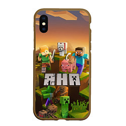 Чехол iPhone XS Max матовый Яна Minecraft