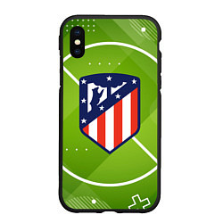 Чехол iPhone XS Max матовый Atletico madrid Поле