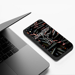 Чехол iPhone XS Max матовый CS:GO - патроны, цвет: 3D-черный — фото 2