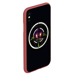 Чехол iPhone XS Max матовый Evangelion grunge, цвет: 3D-красный — фото 2