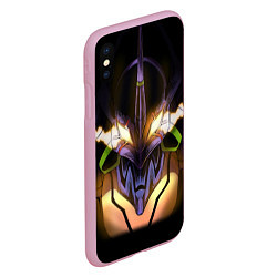 Чехол iPhone XS Max матовый Eva 01: Evangelion, цвет: 3D-розовый — фото 2