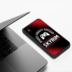 Чехол iPhone XS Max матовый Skyrim пришел, увидел, победил, цвет: 3D-черный — фото 2