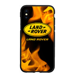 Чехол iPhone XS Max матовый Land Rover - gold gradient, цвет: 3D-черный