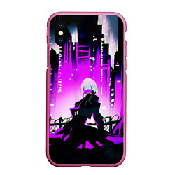 Чехол iPhone XS Max матовый Люси из аниме Cyberpunk Edgerunners