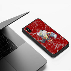 Чехол iPhone XS Max матовый Bear-zombie - Halloween, цвет: 3D-черный — фото 2