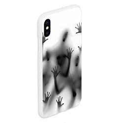 Чехол iPhone XS Max матовый Bodies inside behind a white wall, цвет: 3D-белый — фото 2