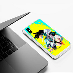 Чехол iPhone XS Max матовый Команда раннеров, цвет: 3D-белый — фото 2