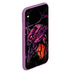 Чехол iPhone XS Max матовый Ева-01, цвет: 3D-фиолетовый — фото 2