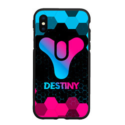 Чехол iPhone XS Max матовый Destiny - neon gradient