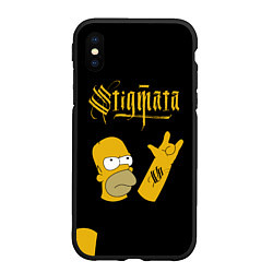 Чехол iPhone XS Max матовый Stigmata Сипмсоны Гомер