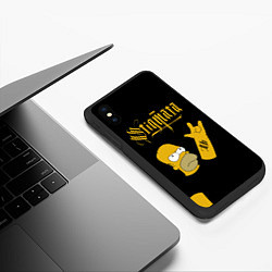 Чехол iPhone XS Max матовый Stigmata Сипмсоны Гомер, цвет: 3D-черный — фото 2