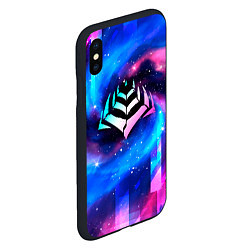 Чехол iPhone XS Max матовый Warframe неоновый космос, цвет: 3D-черный — фото 2