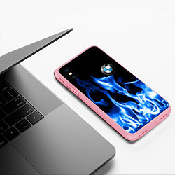 Чехол iPhone XS Max матовый BMW fire, цвет: 3D-баблгам — фото 2
