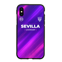 Чехол iPhone XS Max матовый Sevilla legendary sport grunge, цвет: 3D-черный