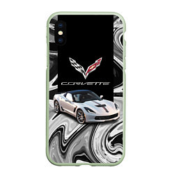 Чехол iPhone XS Max матовый Chevrolet Corvette - Motorsport - Racing team