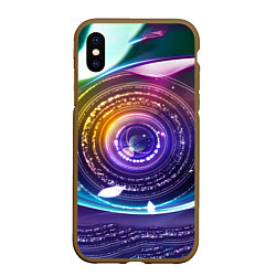 Чехол iPhone XS Max матовый Глаз Вселенной, цвет: 3D-коричневый