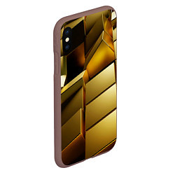 Чехол iPhone XS Max матовый Золото, цвет: 3D-коричневый — фото 2